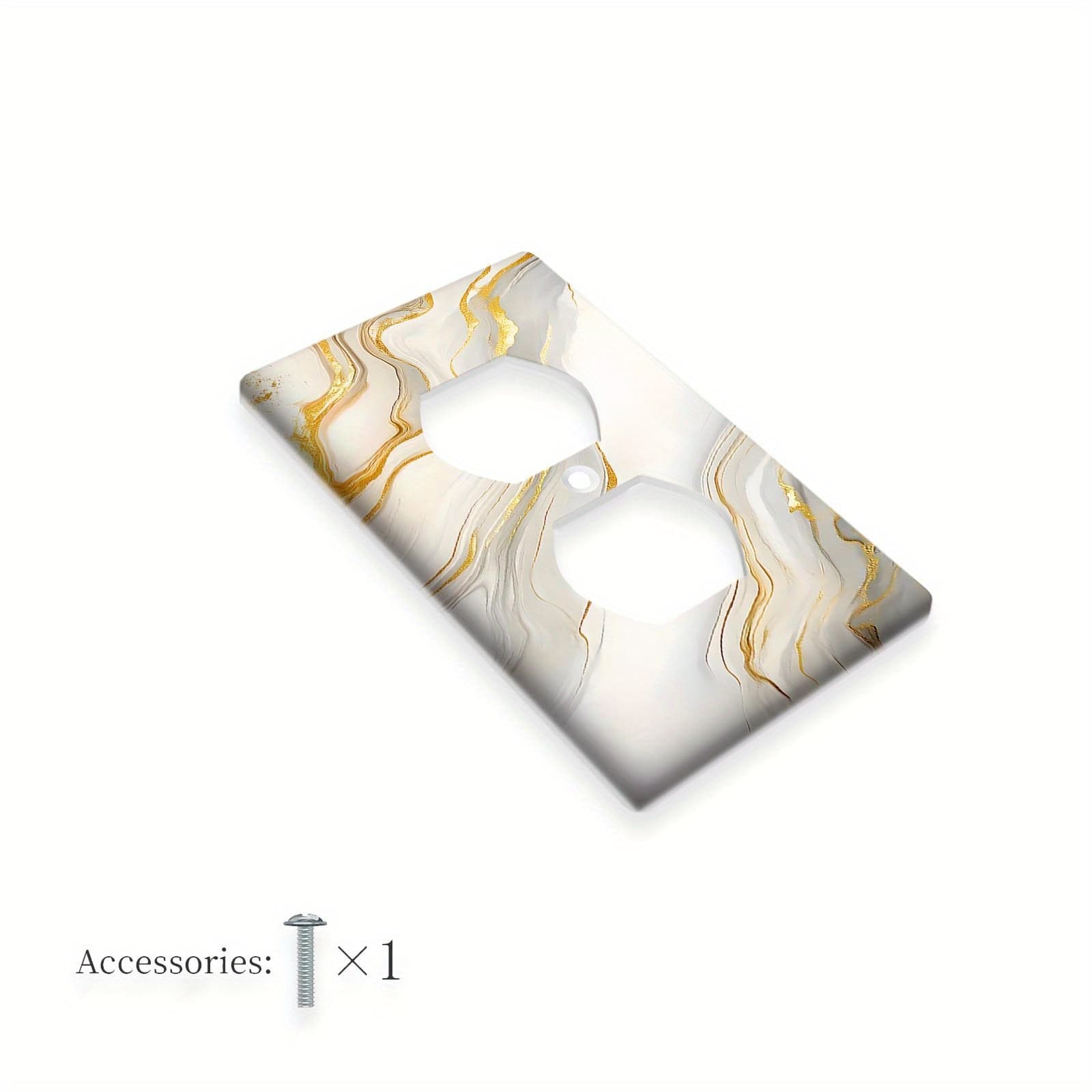 TEMU 1pc 1gang/2gang Decorative Outlet Covers For Electrical Switch Plates, Stylish Wall Plates For Bedrooms, Kitchens, Offices, And Homes