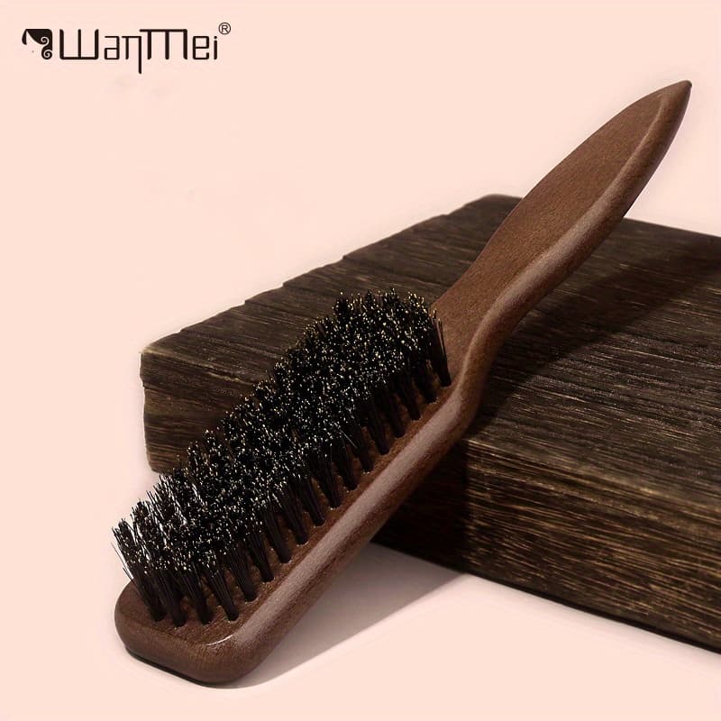 TEMU 1pc Hair Brush, Used For Smooth Ponytails And Hair, , Edge Control - Rear Comb And Combing Brush, Wide Tail, Used For And Separation, Natural Wood Handle, Hair Care Brush | Natural Wood Handle