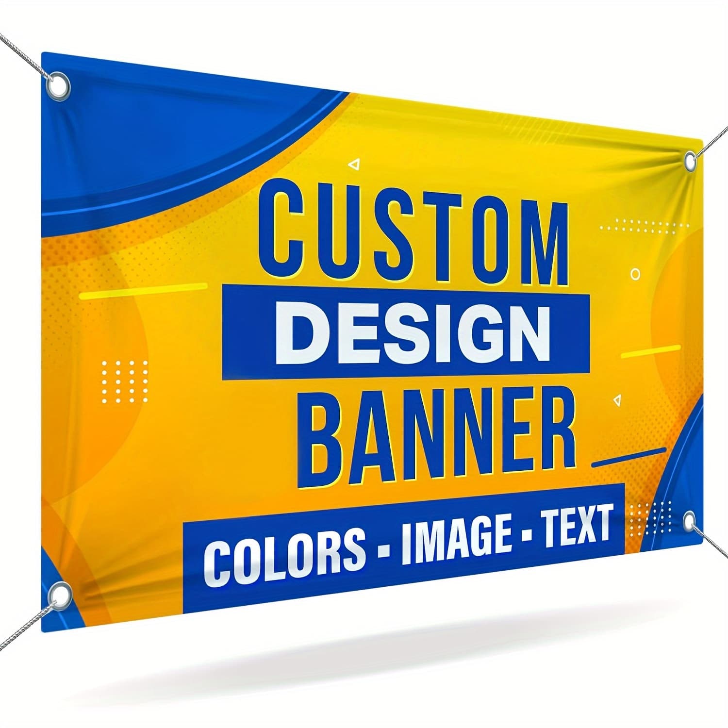 TEMU Personalized Polyester Banner | Custom Multi- Featuring Logo, Text, And Image | Great For Decorating Gardens, Yards, And Walls | Ideal For Celebrating Birthdays, Anniversaries, And Memorials