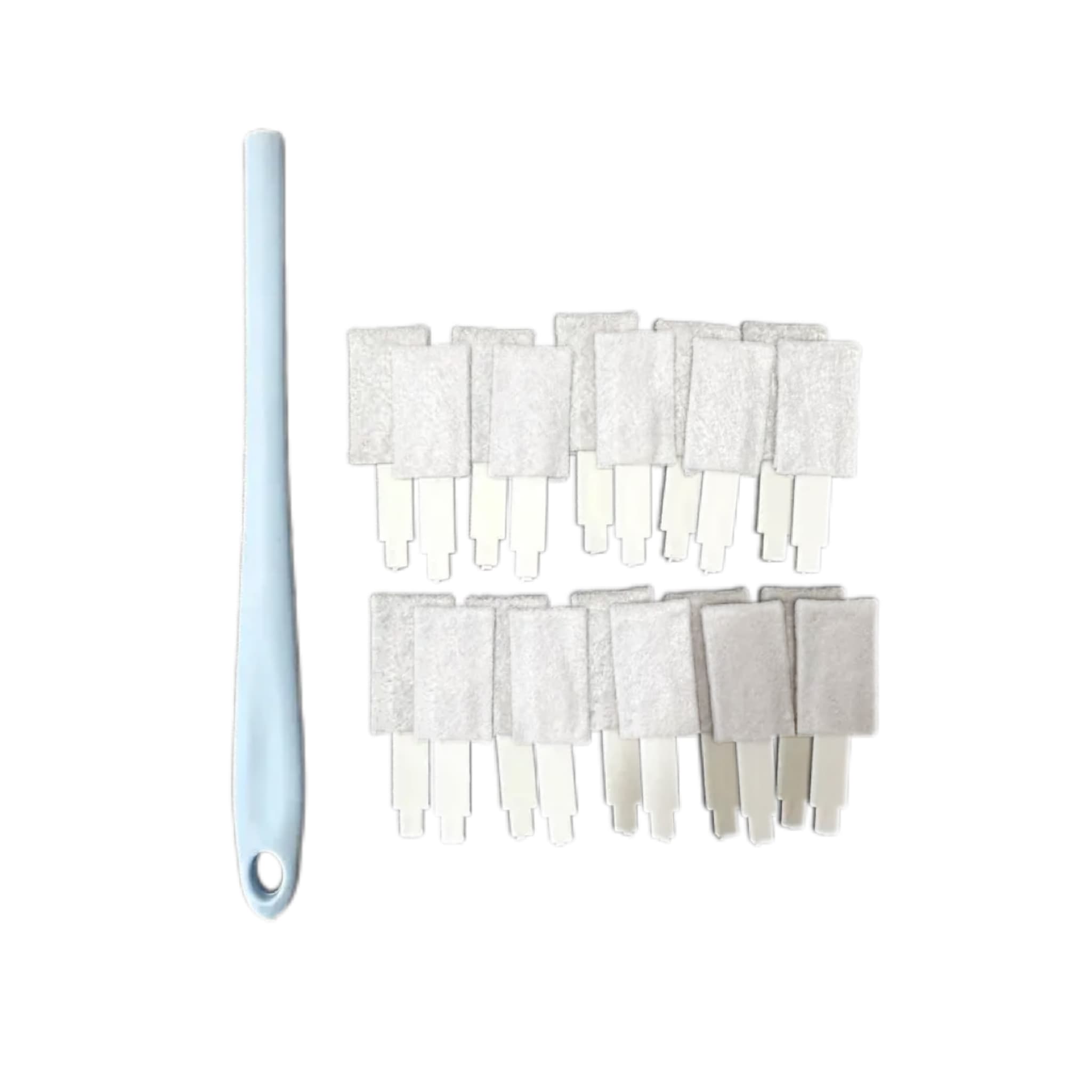 TEMU 21-pack Plastic Toilet Cleaning Brushes —— Disposable Design With Long Handle, Suitable For Deep Cleaning In Crevices And Narrow Spaces, Non-static Household Cleaning Tools