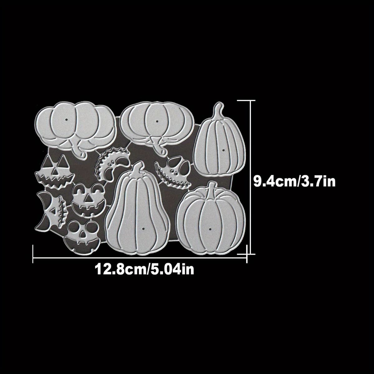 TEMU Original Lovely Halloween Pumpkins Metal Cutting Dies Diy Decoration Paper Craft Mould Scrapbooking Album Greeting Cards Home Decoration Holiday Handle Hand Made Dies