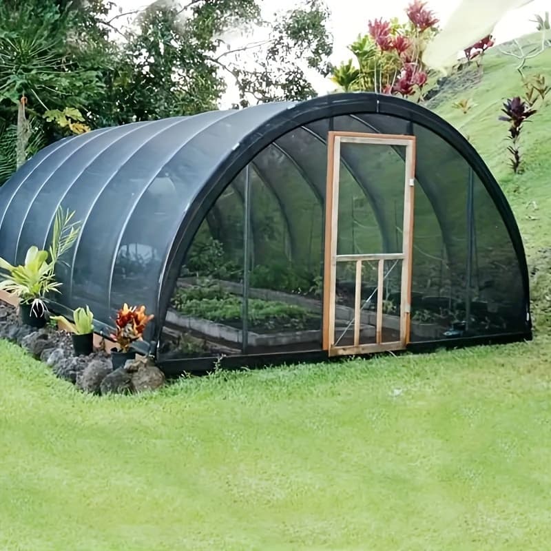 TEMU Heavy-duty Uv Barrier Shade Net – 40% Uv Protection, 50% Light Pe Cloth Cover, With 20 Straps For Plant Protection, Cooling, And – Ideal For Outdoor Gardens And Raised Beds
