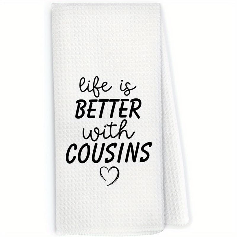 TEMU 1pc 18×26 Inch Cousins Gifts Kitchen Dish Towels Birthday Gifts For Female , Sisters Friendship Decorative Hand Towels Tea Towels For Bathroom Kitchen