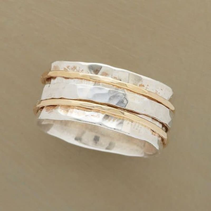TEMU A Delicate And Fashionable Silvery-plated Ladies' Wide Ring Symbolizes , Suitable For Daily Wear And Weddings, And Is An Exquisite Valentine's Day Gift. Jewelry Suitable For Men And Women