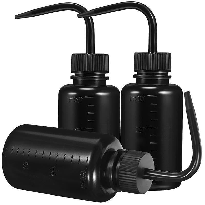 TEMU 3 Black Pe Plastic Squeeze Bottles, Each 150ml, Designed For Cleaning