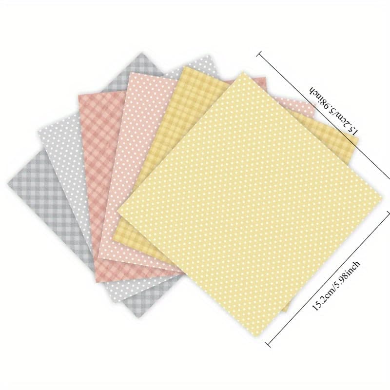 TEMU 12 Sheets Spring Colors Craft Paper Pads Cutting Dies Art Background Origami Scrapbooking Card Making