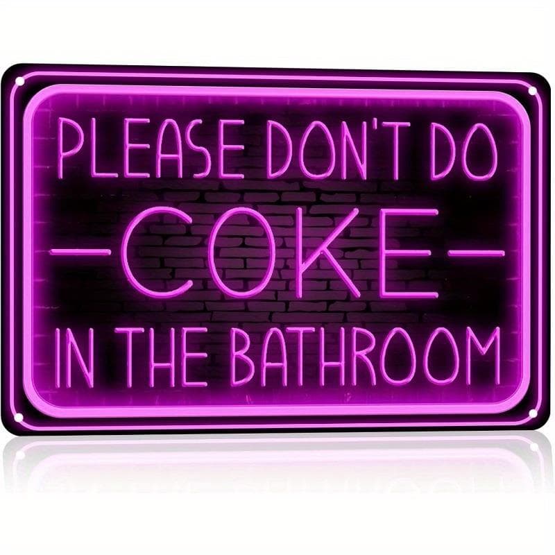 TEMU Humorous Bathroom Wall Sign Please Do Not The Bathroom Metal Iron Sign, , Wall Hanging, 8 X 12 Inches