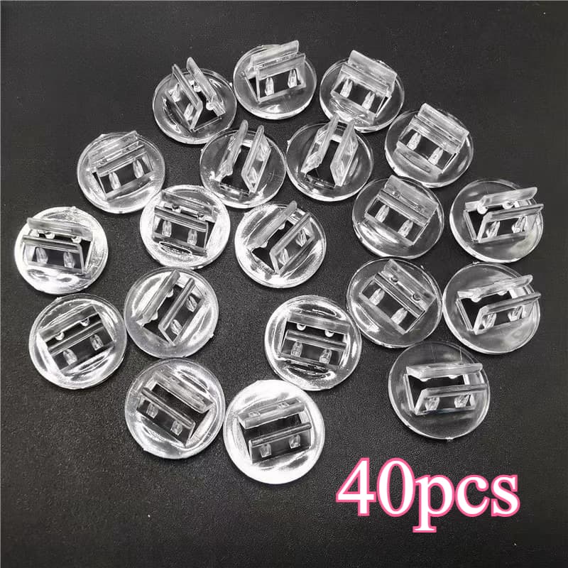 TEMU 40pcs Transparent Plastic Cards Stand, Base Unique Transparent Fixed Props For Paper Holder Board Games Cards