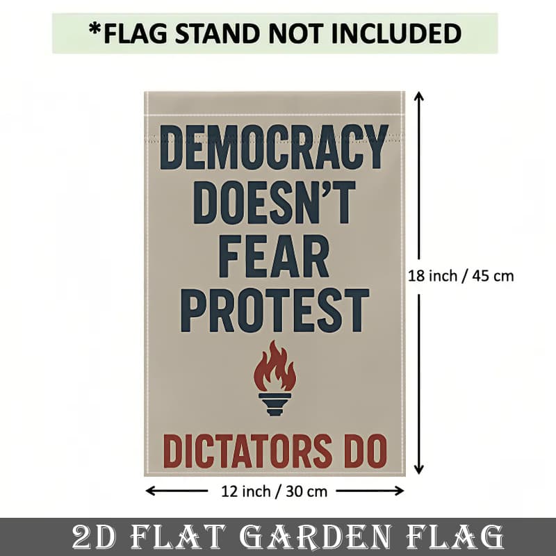 TEMU 2d Flat Banner, 1pc Fear Earthy Tones Garden Flag, Fear Design, Double-sided Durable Outdoor Home & Yard Decor, 12x18 Inch, No Pole Included, Yard Decor Outdoor Decor Seasonal Decoration