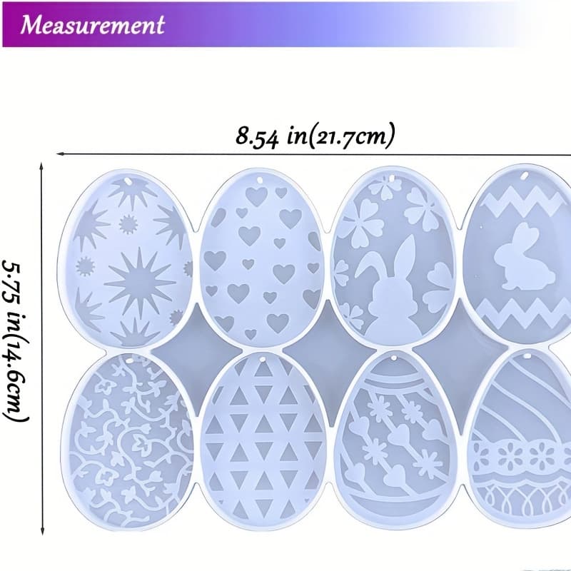 TEMU Resin Casting Molds Full Sheet Easter Egg Rabbit Silicone Mold Easter Plaster Pendant Ornament, Irregularly Shaped Diy Pendant And Home Decoration Ornament For Diy Craft