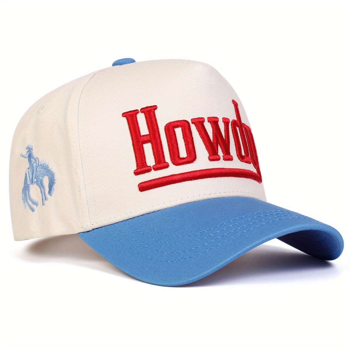 TEMU 1 Men's Howdy Baseball , Fashionable Five-panel Hat, Adjustable Outdoor Sports Casual , Suitable For Spring And Autumn Travel, Beach Vacations