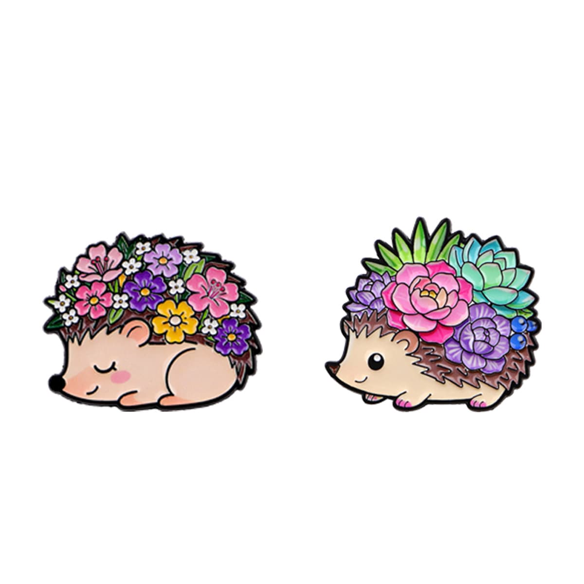 TEMU 2pcs Cute Hedgehog Enamel Pin Pins Badges On Backpack Cute Things Accessories For Jewelry Gift Brooches Lapel Badge