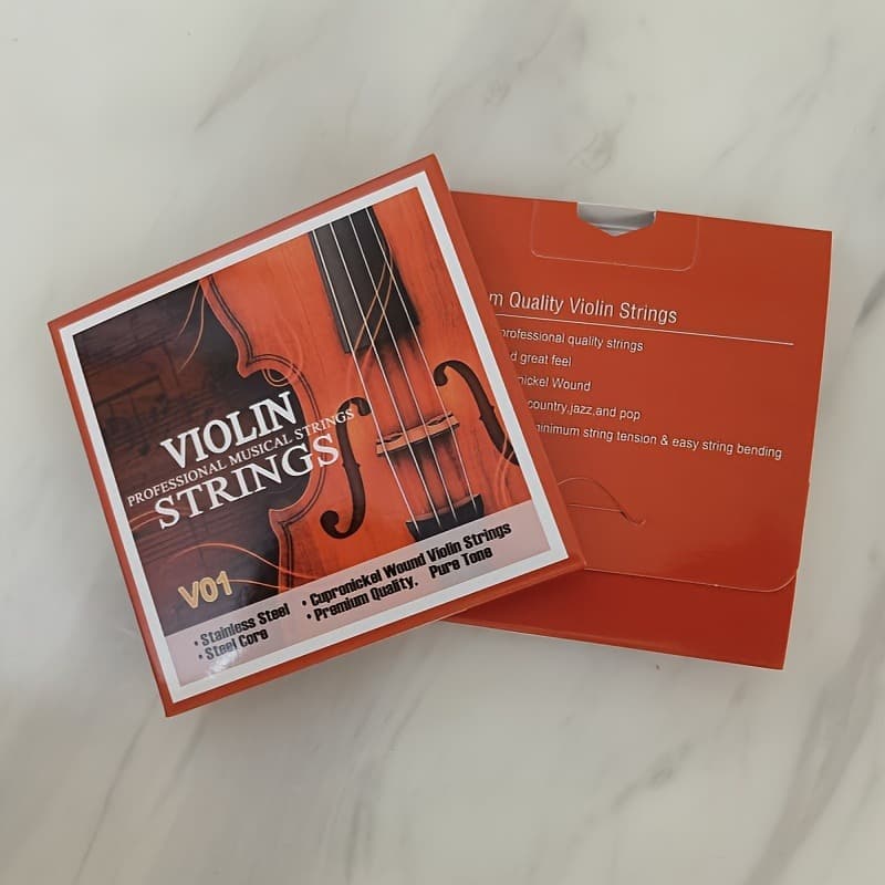TEMU 2 Sets Of Violin String Set V01 - High-quality Synthetic Winding, Compatible With 4/4, 3/4, And 1/2 Size