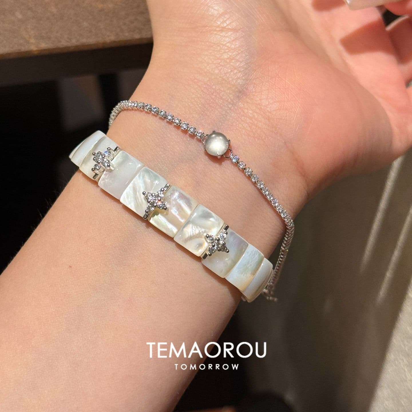 TEMU Handmade Women's - Square Bracelet - Minimalist Luxury, Aesthetic For Daily Wear & Valentine's Gift, Elegant Accessory (no Plating) - Niche Brand For & Wives