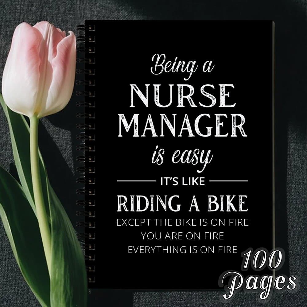 TEMU 1pc Nurses Spiral Notebook - Supplies For Nurses, Appreciation, Journal For Work Notes, Motivational Black Notebook With Inspirational Quote Design, Personal Planner