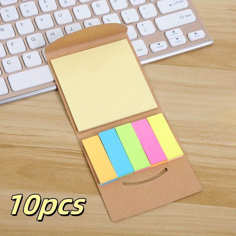 TEMU 10pcs Portable Paper Note Pad Set For Students, With Detachable Memo Pads For Messages