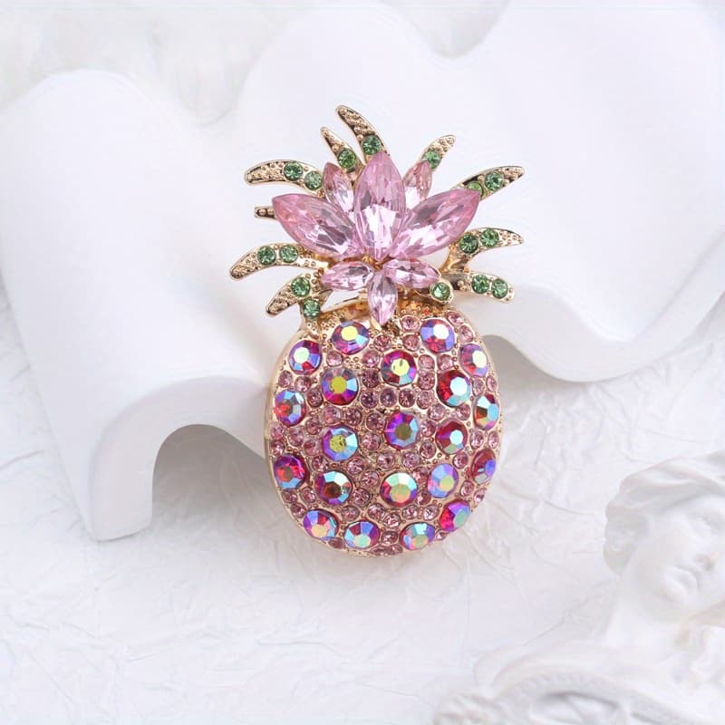 TEMU 1pc Pineapple Exquisite Women's Brooch And Pin Jewelry, Combining Retro With Fashionable , Exquisite And To Showcase Charm, Embellishing Scarves, Jackets, Bags And , Wedding
