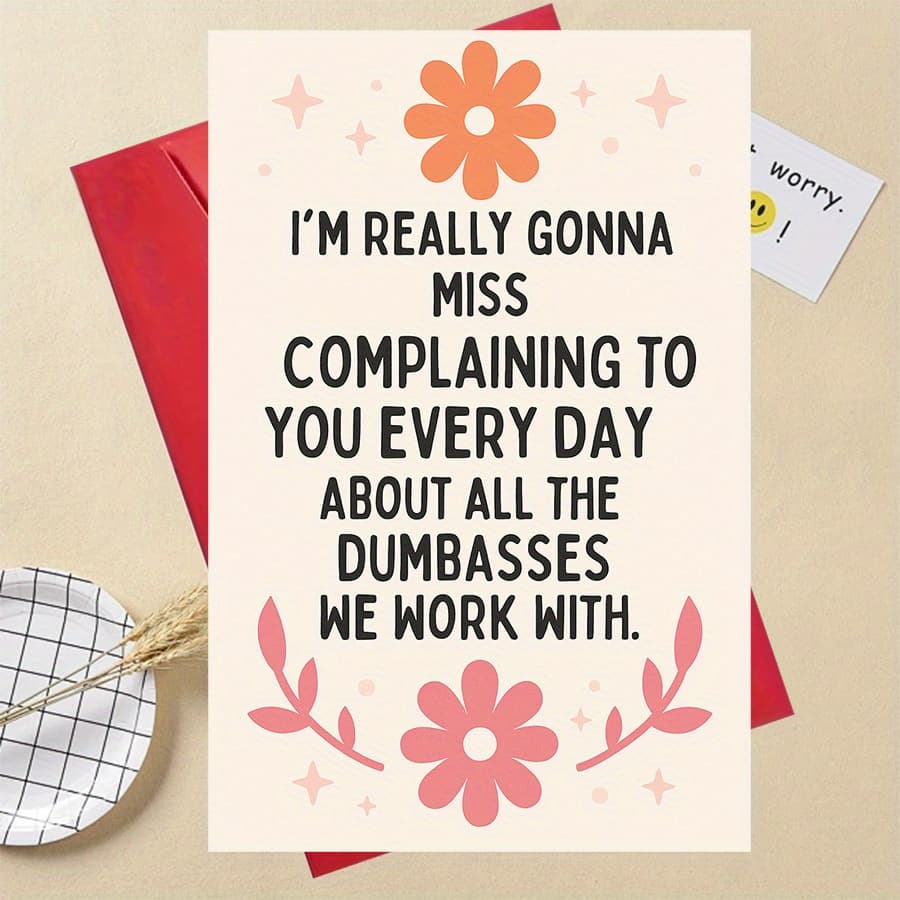 TEMU 1pc Perfect Giftfunny Farewell Greeting Card For Coworkers Perfect For Saying Goodbye To Colleagues Or Bosses Or Job Change Celebrations Ideal For With Humor