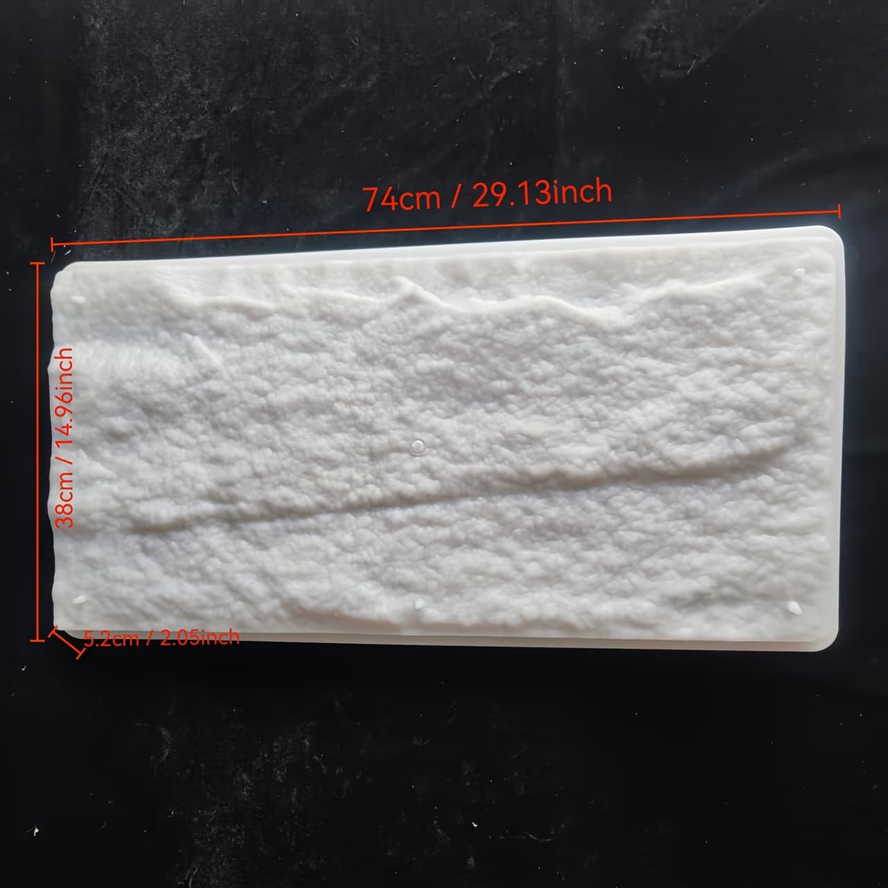 TEMU 1 Extra Large Outdoor Stone Step Mold- Realistic Stone Texture With Deep , Heavy Duty Plastic Construction, Suitable For Landscaping, Patios, Gardens