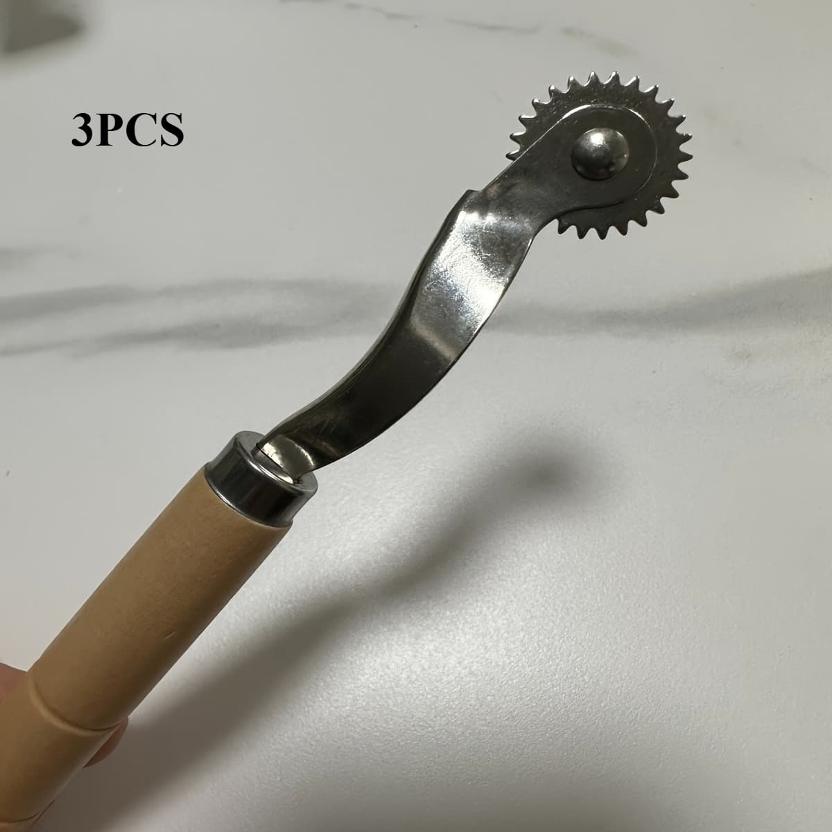TEMU 3 Metal Roller Creasing Tools, Durable Wooden Handle, Suitable For Crafts, Carton Modification, Uniform Bending And Folding