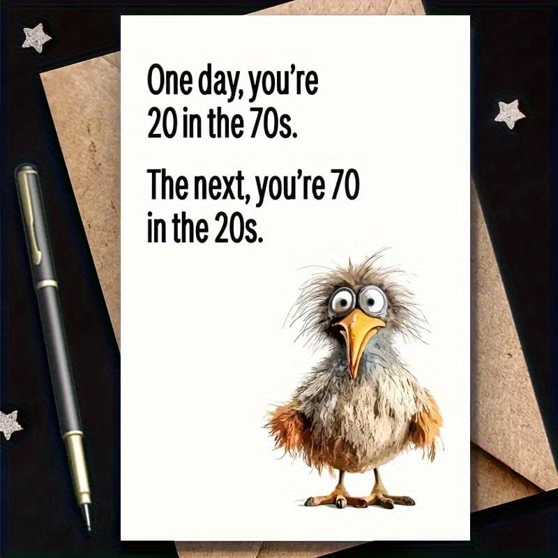 TEMU A Humorous And Unique 70th Birthday Card For Father Or Brother, Suitable For Christmas And Valentine's Day Celebrations, Unisex