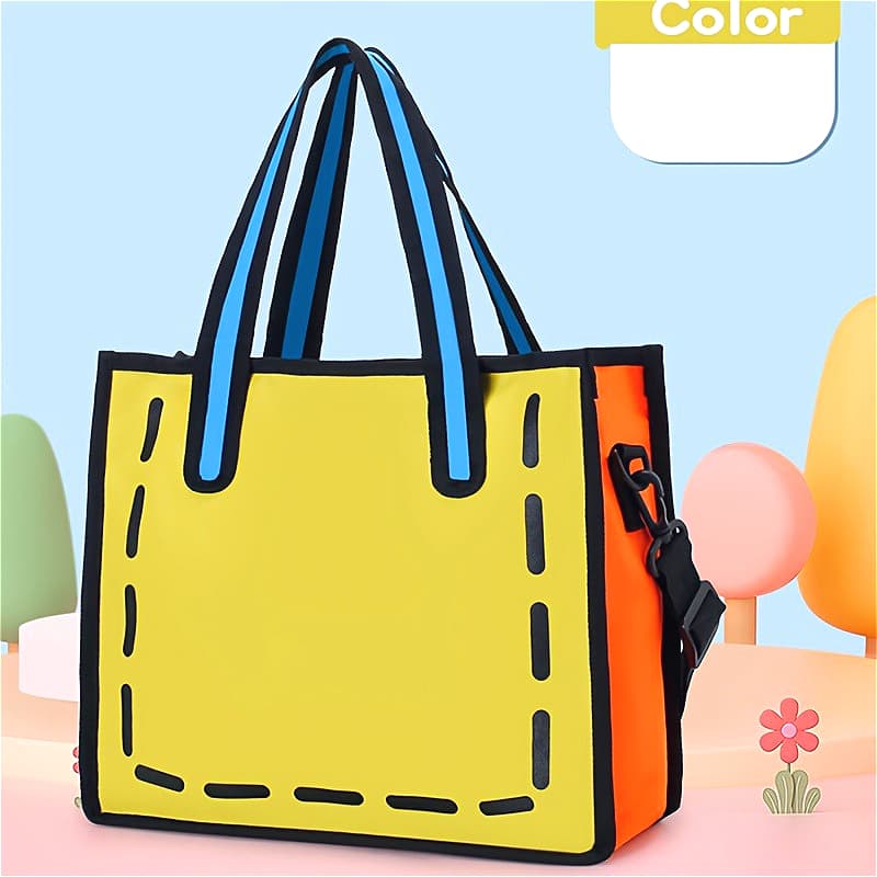 TEMU Women' Anime-themed Large Capacity Handbag With 3d Anime Characters - Elegant Animation Tote Suitable For Travel,, Daily Use, Gift For Anime Fans