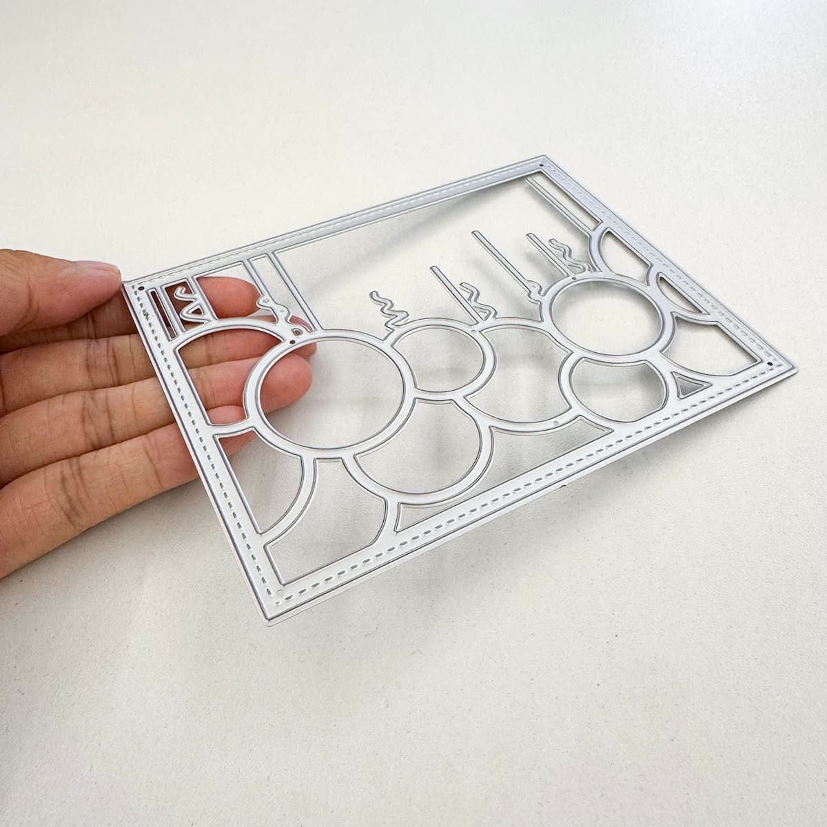 TEMU Original Lovely Birthday Balloons Square Frame Mold For Paper Cutting Dies, Embossing, Die For Card Making Decoration And Diy Scrapbooking Album