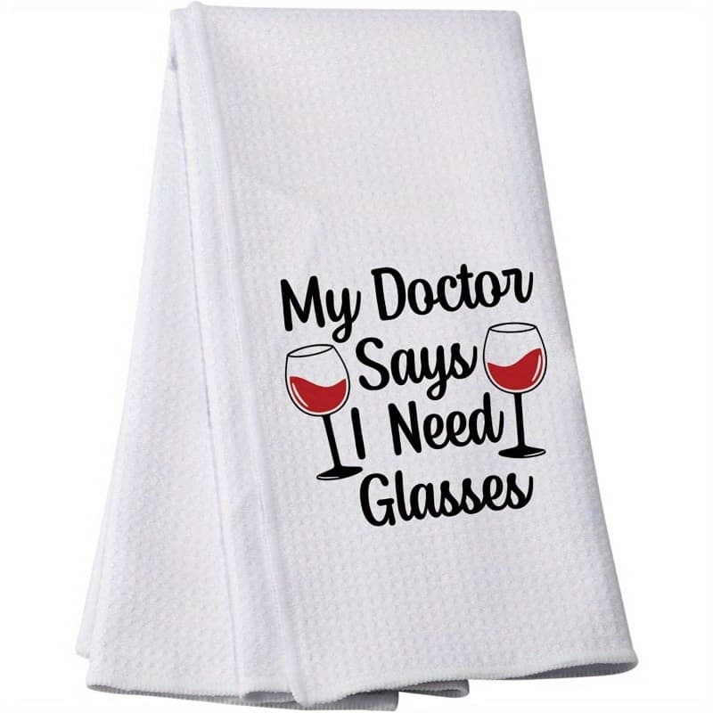TEMU 1pc 18×26 Inch Humorous Kitchen Towel My I Get Glasses Kitchen Towel Tea Towel (i Glasses)