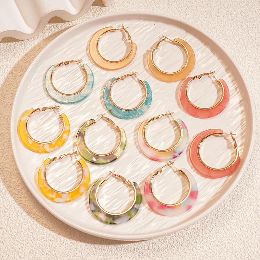 TEMU 6 Pairs Of Leopard Print Gradient Silvery Needle Earrings, Unique And Exaggerated Earrings, Niche Fashion, , Lightweight Earrings, Fashion Enthusiasts