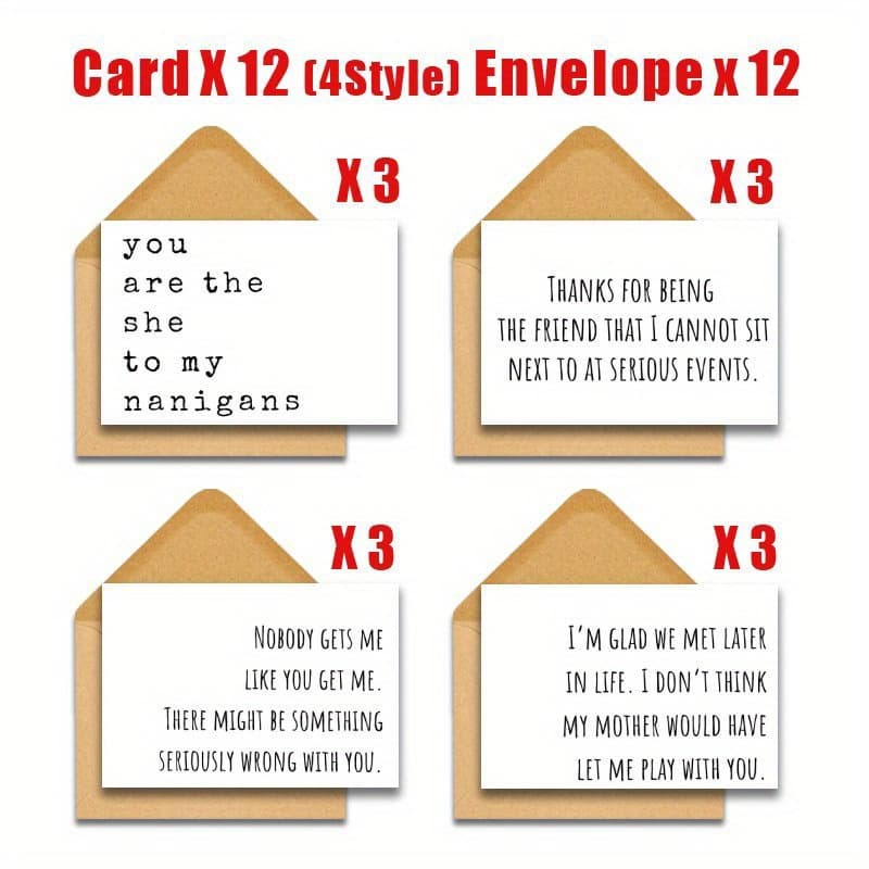 TEMU A Set Of 24 Fun Birthday Greeting Cards With Envelopes, Suitable For Occasions, Perfect As Gifts For Your