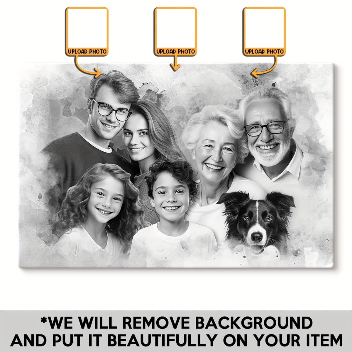 TEMU Custom Memorial Painting Gift: Add To Photo, Personalized Canvas, Photos Of Child Family Portrait, Memorial Gift - The Best Gifts For Family