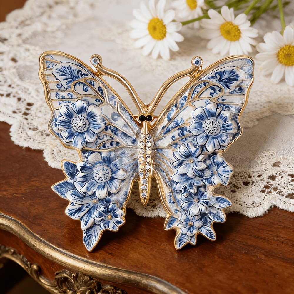 TEMU Vintage Flower & Brooch - -coated Suitable For Dresses, Suits, Blouses | Elegant Retro Collar For Valentine' Day Gifts, Wear, Daily & Accessories
