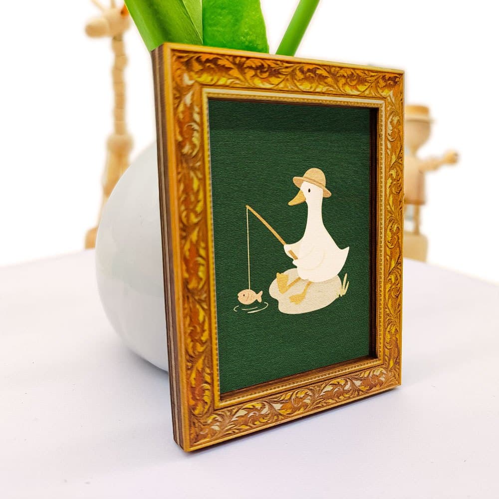 TEMU 1pc Duck Refrigerator Magnet, Wooden Mini Decorative Painting, Cute Duck And Small , Fridge Magnet, Fun Home Decor, Small Holiday Gift. Back Is Full Of Magnet