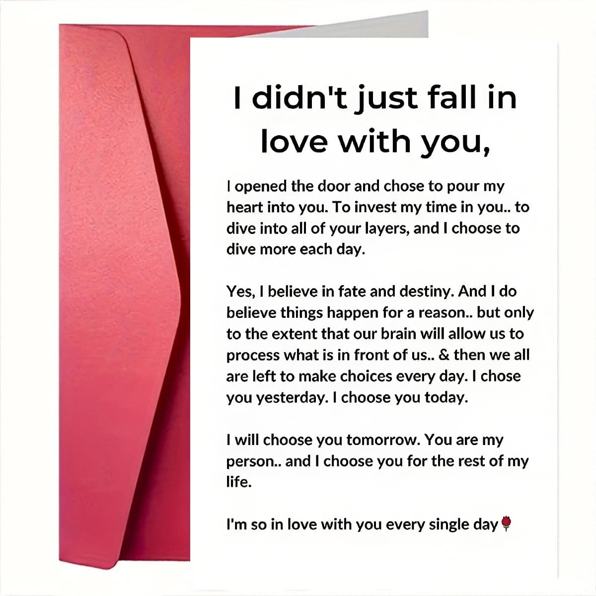 TEMU A And Romantic Greeting Card That Says " You". A Message For , Family, Or - For Birthdays, Christmas, Or New Year