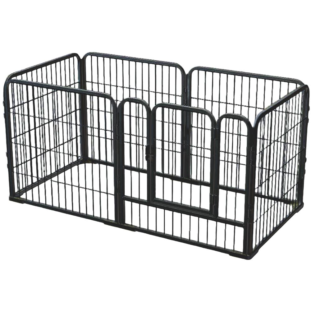 TEMU 6 Panels Heavy Duty Dog Puppy Playpen Foldable Detachable Play Pen Heavy Duty Dog Exercise Fence For Rabbit Pet Exercise