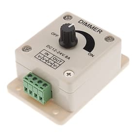 fai da te dc12-24v 8a pwm regolatore dimmer manopola manuale 0% -100% pwm controllo dimming led interruttore di luminosità della luce per 5050 3528 2835 strisc