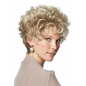 blonde perücken für frauen synthetische perücke lockig lockig asymmetrische perücke kurze blonde synthetische haare ombre haar blond