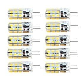 10 Stück 2,5 W LED-Bi-Pin-Maislichter, 260 lm, dimmbar, G4, SMD2835, Querformat, 25 W, Halogenbirne, Ersatz, warm, kaltweiß, AC12V, DC12V, AC220V