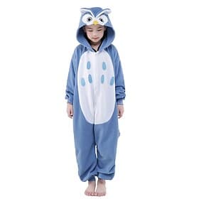 Pyjama Kigurumi Costume élégant Costume grenouillère Animal Chouette Dessin Animé Chaud Pyjama Déguisement drôle Enfant Unisexe Garçons et Filles Noël Hallowee