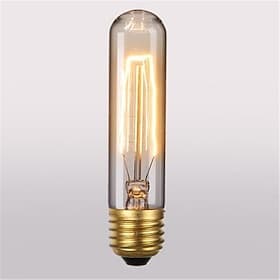 edison glühbirnen e26 40w t10 röhrenförmig vintage edison glühbirne dimmbar dekorativ kandelaber kronleuchter nachtlicht bernstein warm 220-240v