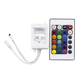 LED-Streifen diy Controller 24 Tasten IR-RGB-Steuerbox-Empfänger IR-Ferndimmer DC12V 6A für RGB 2835 3528 5050 Perlen