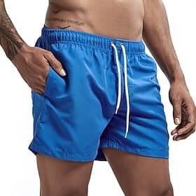 heren zwemshorts zwembroek met mesh voering boardshort sneldrogende bodems ademend rekbaar trekkoord met zakken - zwemmen surfen strand watersporten effen lent