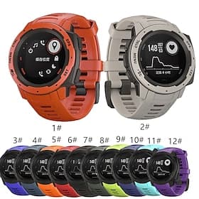 Watch Band Garmin Instinct Crossover / Tide / Esports / Solar / Tactical, Instinct 2 Tactical / Surf / Solar Silicone Replacement Strap Adjustable Breathable S