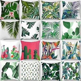 Cushion Cover 1PC Soft Decorative Square Throw Pillow Cover Cushion Case Faux Linen Pillowcase for Sofa Bedroom Superior Quality Mashine Washable Pack of 1 fo