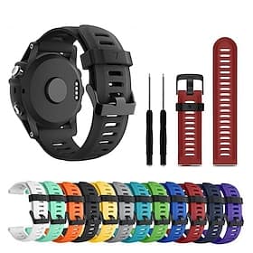 Watch Band for Garmin Fenix 3 HR Fenix 3 Fenix 7X / 6X / 5X / 3/3HR Plus Pro Sapphire Solar Descent Mk2i / Mk2 / Mk1 D2 Charlie / Bravo / Delta PX Silicone Rep