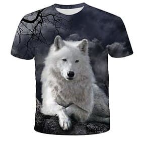 Herren Tiermotiv 3D T Shirt Kurzarm T-Shirt Rundhals Hemd Streetwear Übertrieben Täglich Ferien Regenbogen Bekleidung S M L XL 2XL 3XL