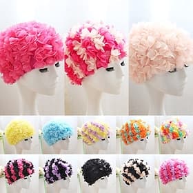 Bonnets de Bain pour Adultes Lycra Respirabilité Doux Confortable Natation Sports Nautiques
