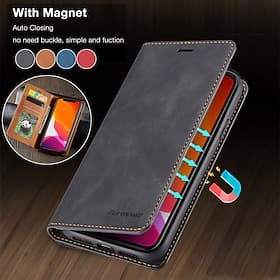 Handy Hülle Handyhüllen Für iPhone 17 Pro Max 17 Air 16 15 14 Pro Max Plus 16e 13 12 11 Pro Max Mini Brieftaschenhülle Flip-Cover Mit Ständer Magnetisch Vollsc