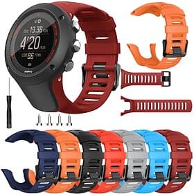 Watch Band for Suunto Ambit 3S 3R 3P 2S 2R 3 2 1 Peak Sport Run Silicone Replacement Strap Elastic Breathable Sport Band Wristband