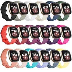 1 pcs Smart Watch Band for Fitbit Versa 3 / Fitbit Sense Silicone Smartwatch Strap Soft Breathable Sport Band Fitness Replacement Wristband